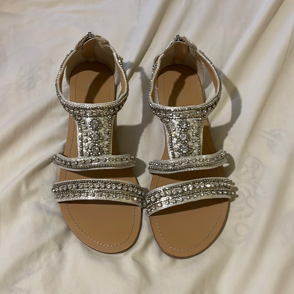 David’s Bridal Bejeweled Sandals